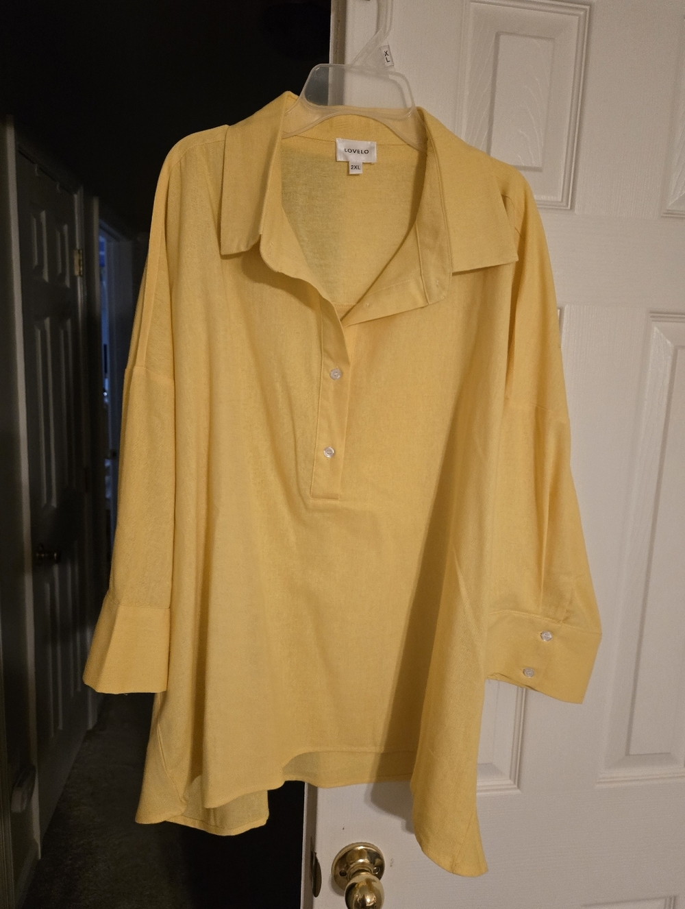 Lovelo Lounge Life Half Button Shirt - WORN ONCE